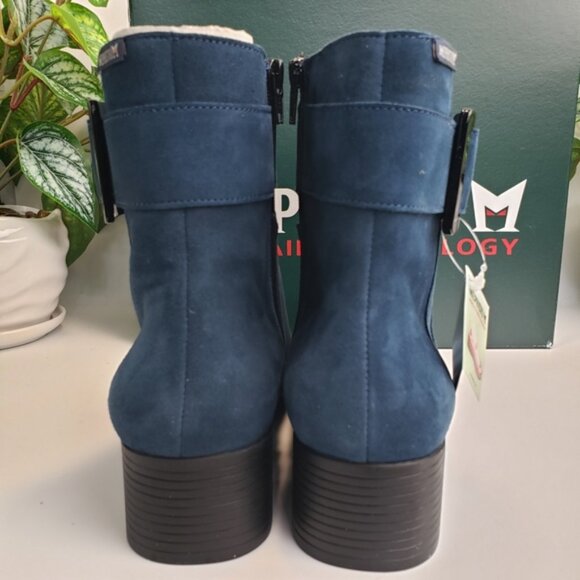 Mephisto Bootie Suede Gianina Peacock Blue Ankle NWT sz 8 - Picture 6 of 13